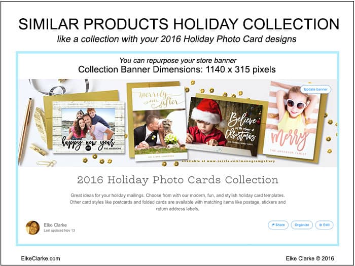 Get ready for the holidays by showcasing your beautiful Holiday Photo Cards for sale in a Zazzle Collection