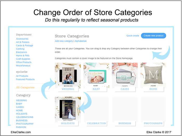 Optimize Zazzle Store Categories Positioning Throughout The Year