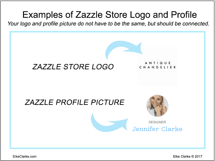 Examples of Zazzle Store Logo and Profile