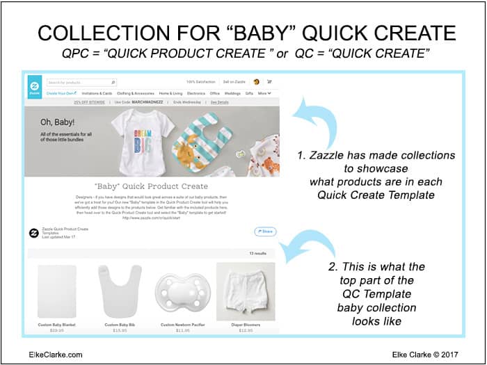 Check Out the Collection for the Baby Zazzle Quick Create Template to See What Products You Will Make If you Use This Template