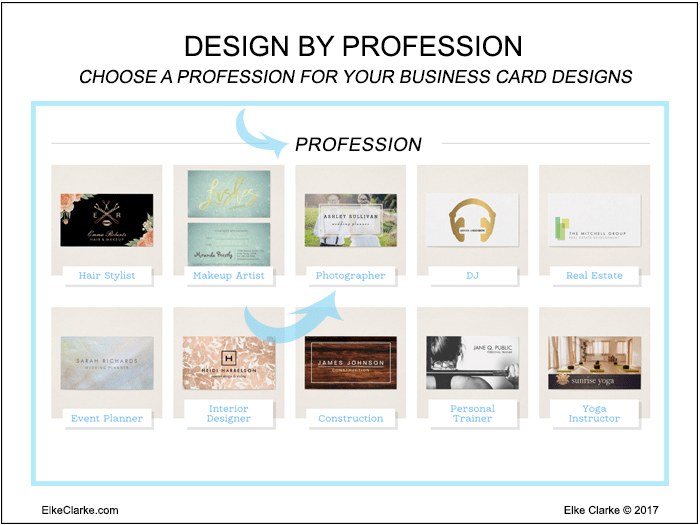 Design Business Cards on Zazzle by Profession