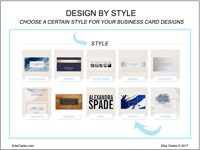 Design Business Cards on Zazzle by Style