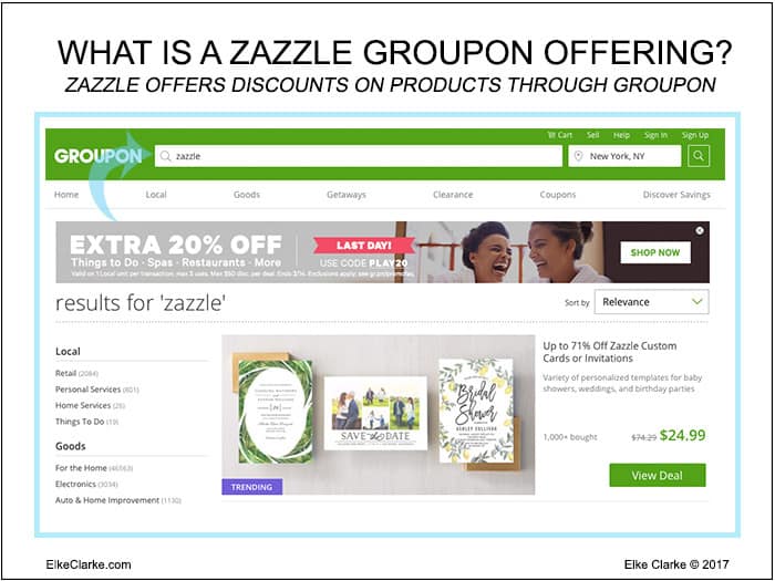 What is a Zazzle Groupon Offering? Here is the current promotional offer for Cards or Invitations.