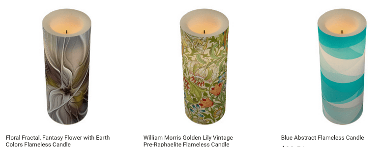 Design Candles Using Your Artwork on Zazzle