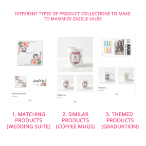 Create three different types of collections to maximize your Zazzle sales.