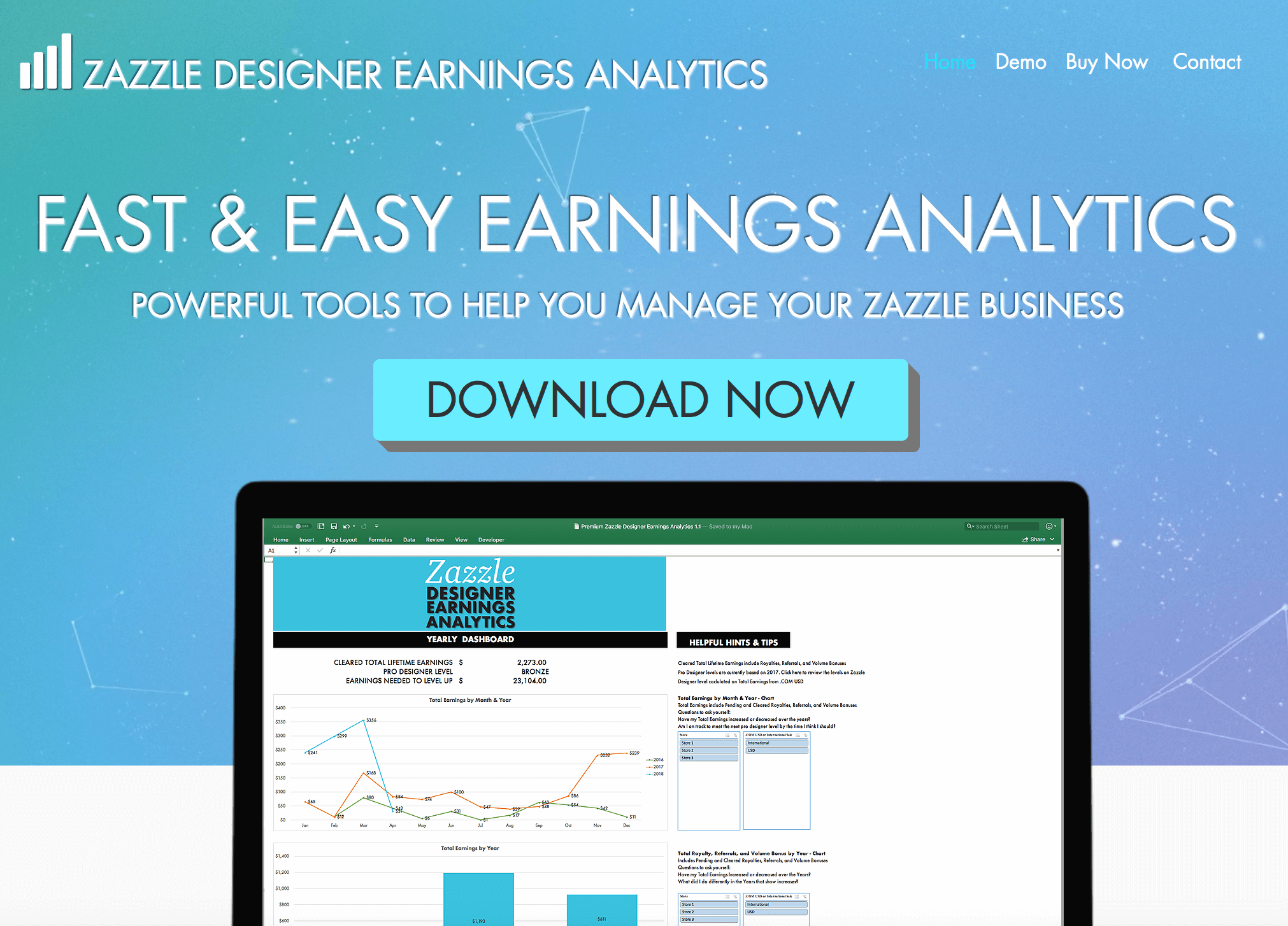Zazzle Designer Earnings Analytics Tool by Danielle Fernandez Sign Up Page