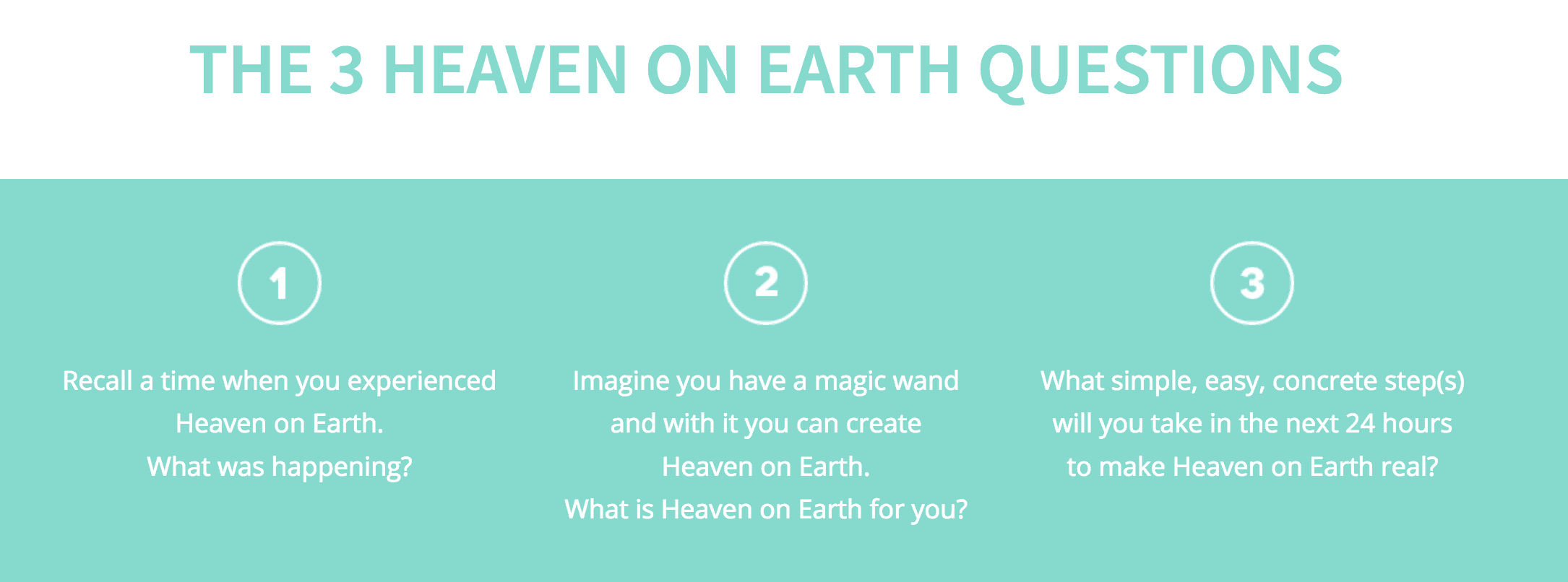 Answer 3 Simple Questions to create Project Heaven on Earth by Martin Rutte