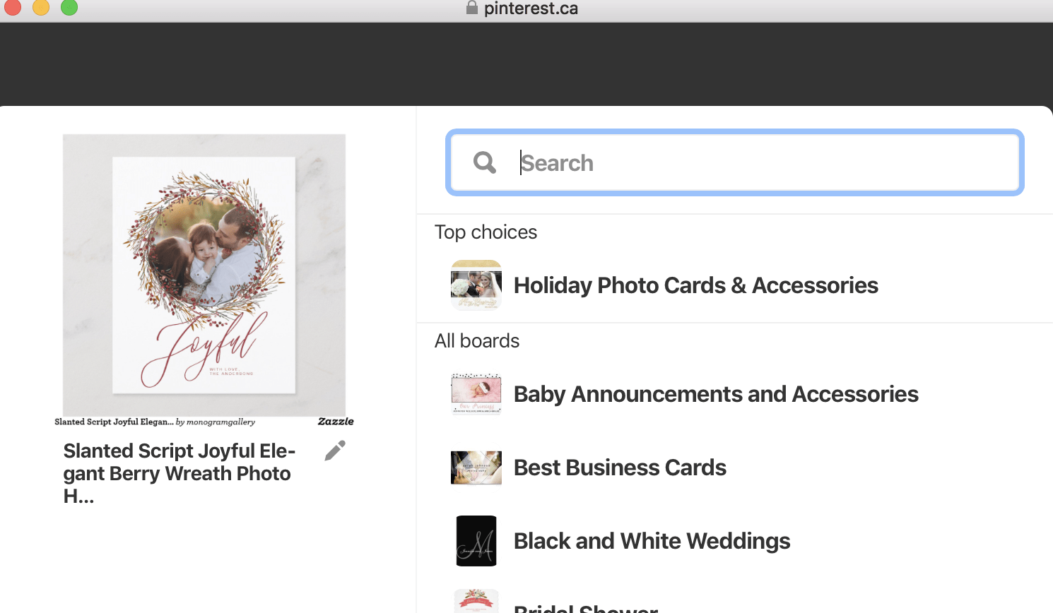 Pin your Zazzle product to board on Pinterest