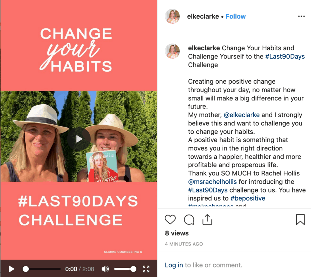 Watch our Instagram TV video where we talk about Changing Your Habits & The #Last90Days Challenge by Rachel Hollis