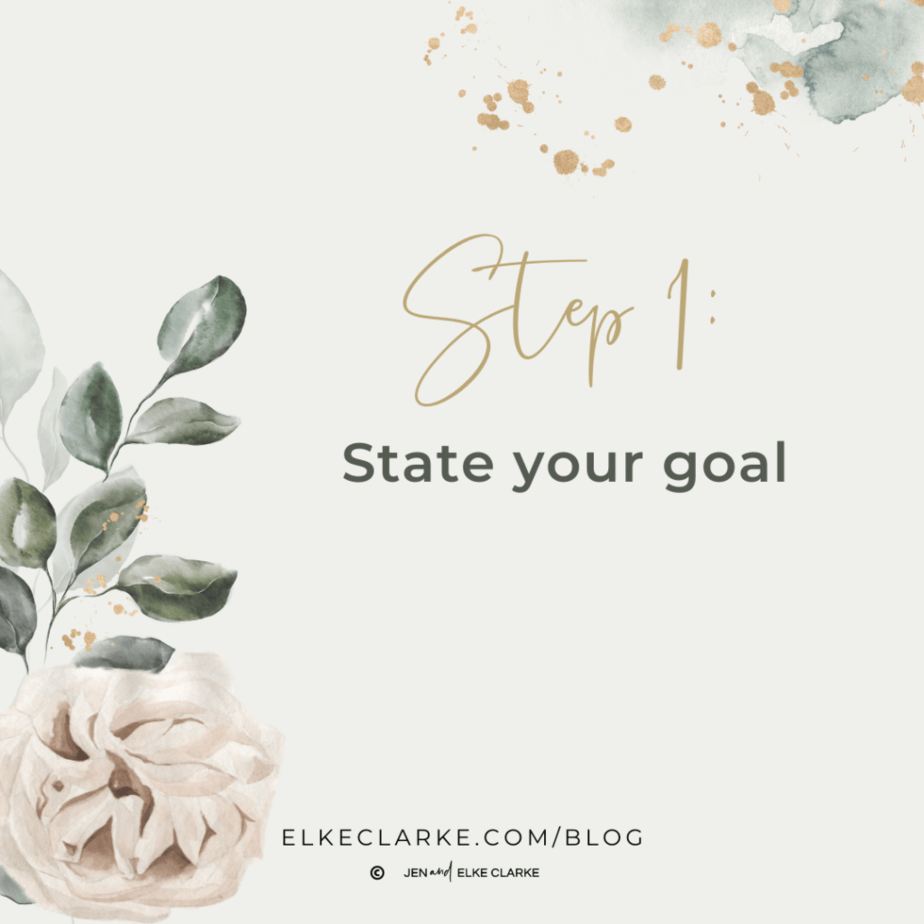 How to Achieve Your Goals Step 1 State Your Goal