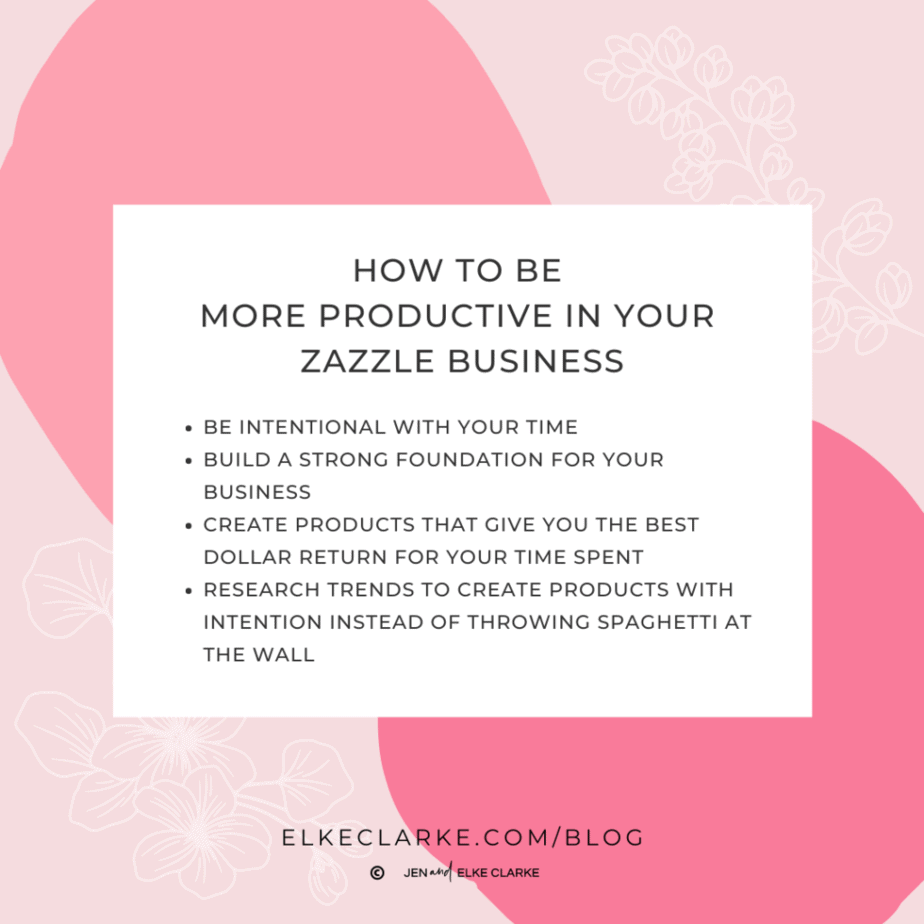 how to be more productive in your Zazzle business